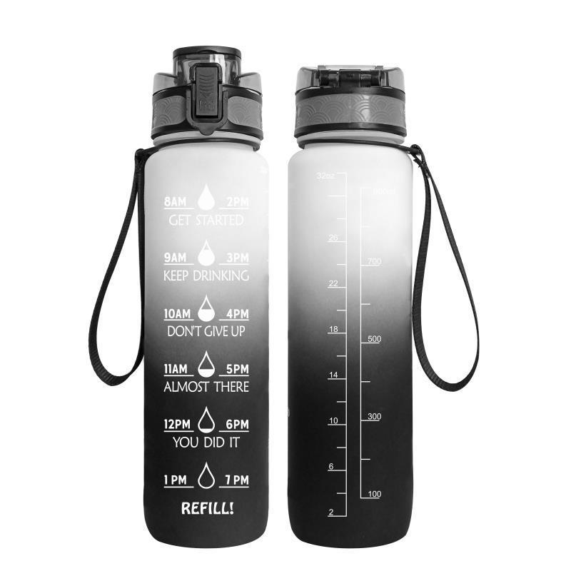 Transparent Flask Water Bottle 1000ml Bottled Kawaii Bottle