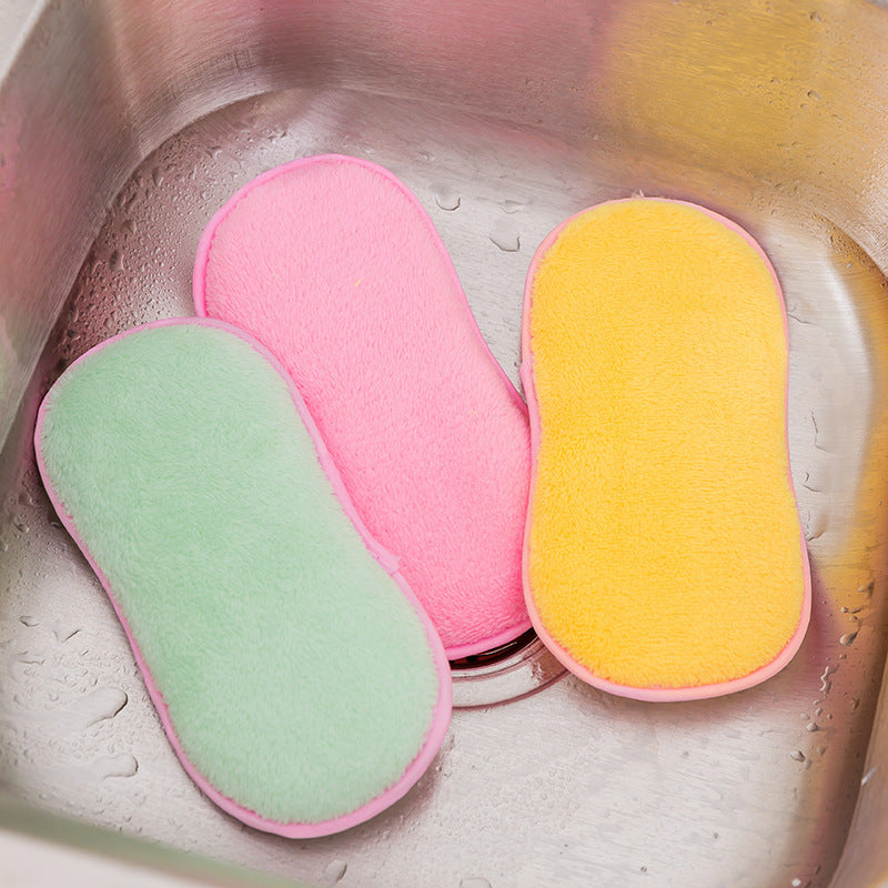 Color double-sided cleaning sponge