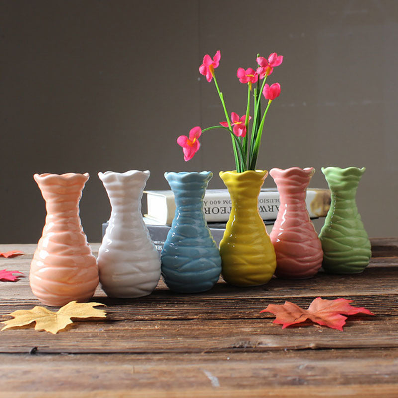 Ceramic vase flower arrangement