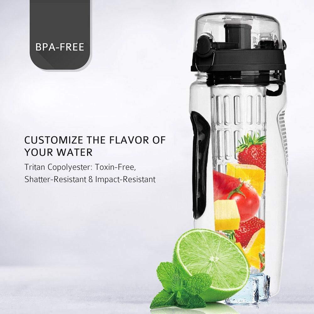 1000ml Water Fruit Bottle BPA Free Plastic Sport Fruit Infuser Water Bottles