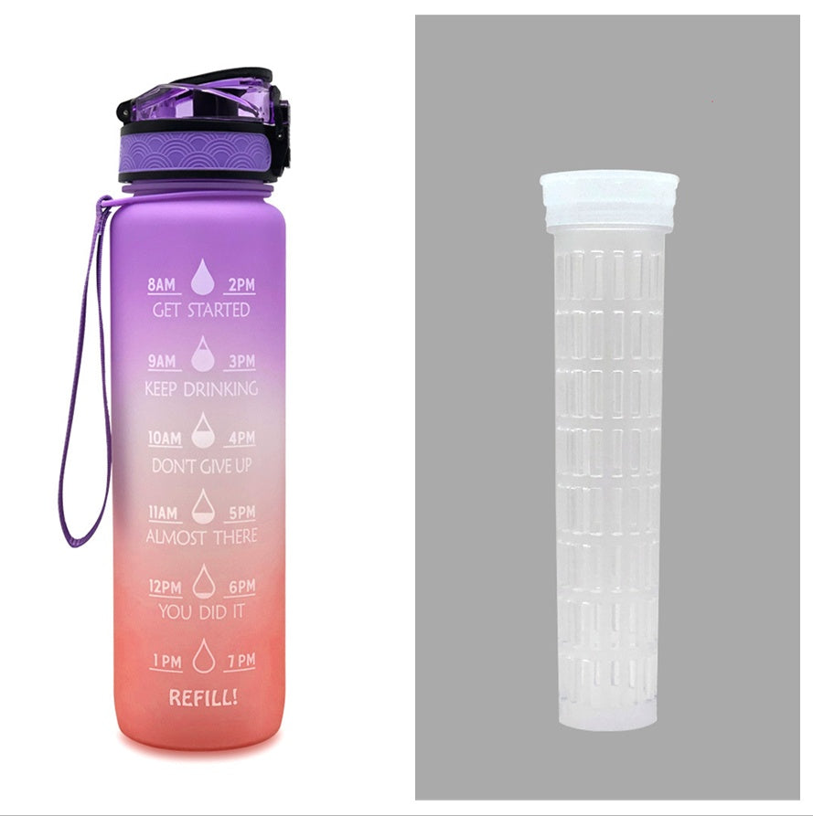 1L Tritan Water Bottle With Time Marker